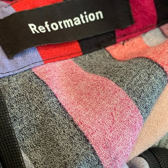 Reformation Sorrenti Pant, Isabel Multi-Color, Size 6 - Picture 6 of 6